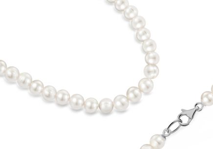 Dámsky náhrdelník z bielych perál 6mm
