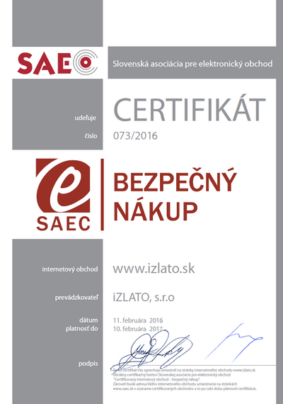 Slovenská asociácia pre elektronický obchod certifikát 2016