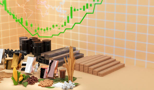 Ilustrácia s rôznymi typmi komoditného investovania