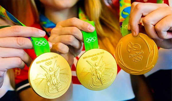 Tri zlaté olympijské medaily z olympiády v Riu v roku 2016