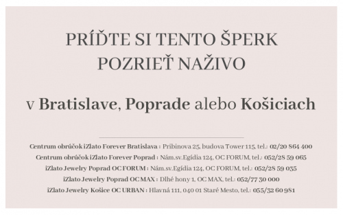 Príďte si tento šperk pozrieť a vyskúšať osobne v showroome