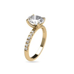 Diamantová obruč zo žltého zlata pre 1,5ct diamant Hilary, 14K - CSTM6P-150
