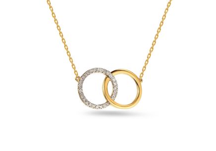 Diamantový náhrdelník 0,070 ct karma