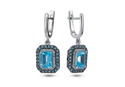 Nezameniteľné topásové náušnice Madison 4,92ct, biele zlato