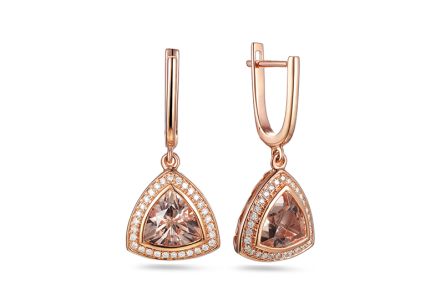 Výnimočné náušnice s morganitom 3,19 ct