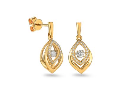 Zlaté briliantové náušnice 0.220 ct Litsa