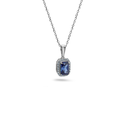 Vkusný zafírový prívesok 0,67 ct s briliantmi Ellie
