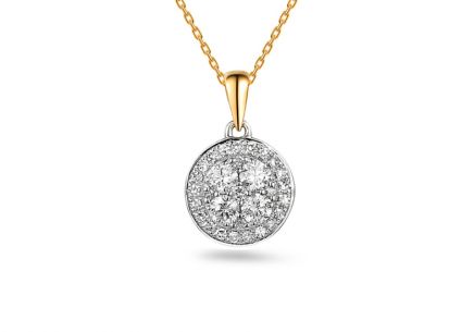 Zlatý briliantový prívesok 0.330 ct