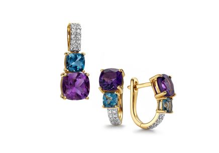 Set s ametystom a London Blue topásom Adaline