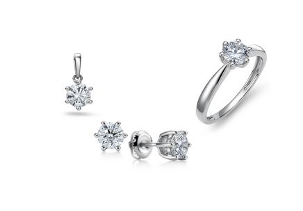 Set s lab-grown diamantmi Novalee, biele zlato