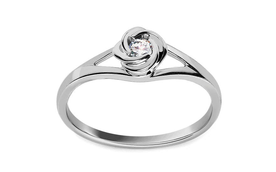 Diamantový prsteň 0,080 ct - KU161