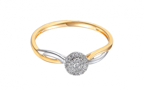 Dvojfarebný zásnubný prsteň s diamantmi Dinah - IZBR568