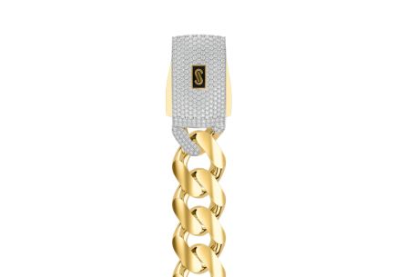 Monaco Chain bracelet Classic Plain Pavé lock 8 mm