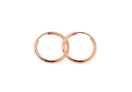 Hladké kruhy z ružového zlata 2cm, hrúbka 1,5mm