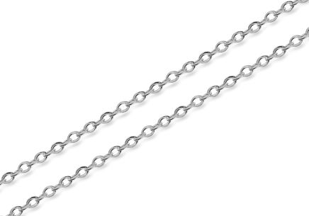 Retiazka z bieleho zlata Rolo 1 mm, 9 K