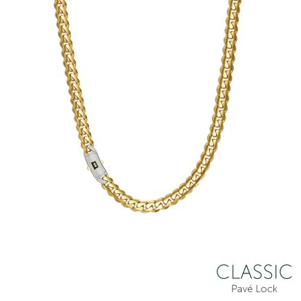 Monaco Chain Classic Plain Pavé lock 6,5 mm