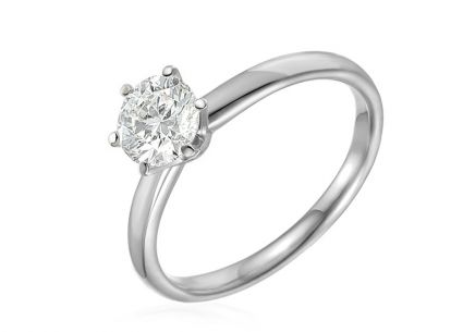 Diamantový zásnubný prsteň z bieleho zlata Olivia
