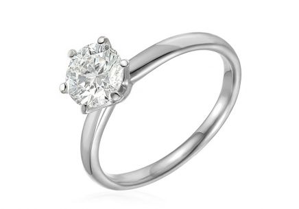 Zásnubný diamantový prsteň z bieleho zlata Juliss