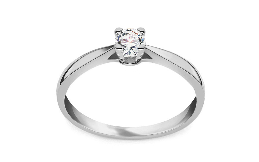 Zásnubný diamantový prsteň 0,150 ct - LRBR013