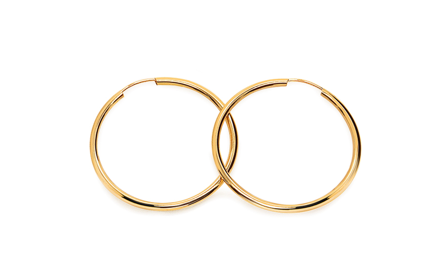 Zlaté náušnice kruhy 2.5 cm - IZ20620