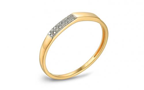 Zlatý briliantový prsteň 0.020 ct - IZBR639