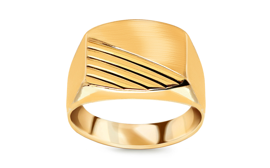 Zlatý pánsky pečatný prsteň - IZ22420