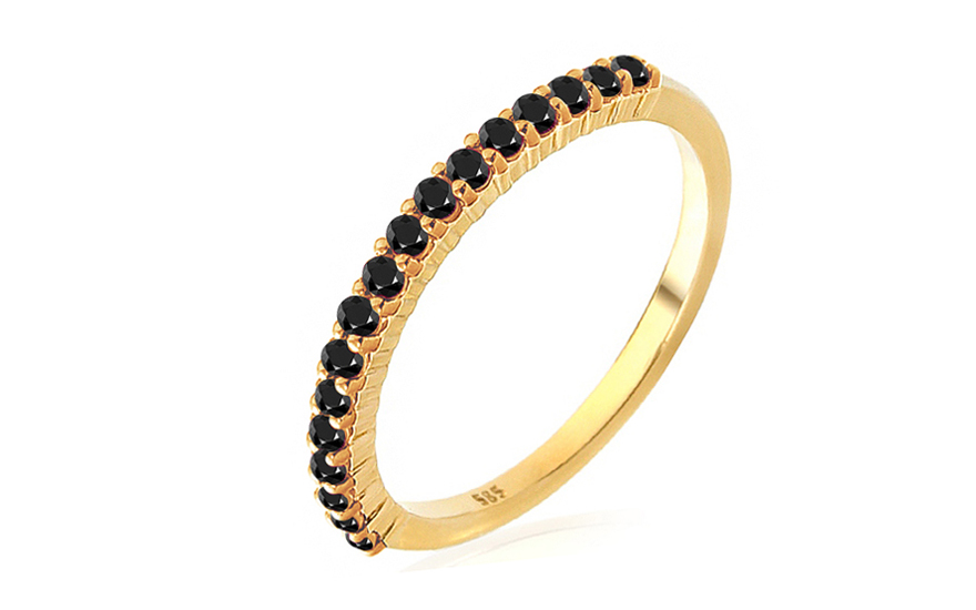 Zlatý prsteň s čiernymi diamantmi 0.270 ct Louca - IZBR227BB